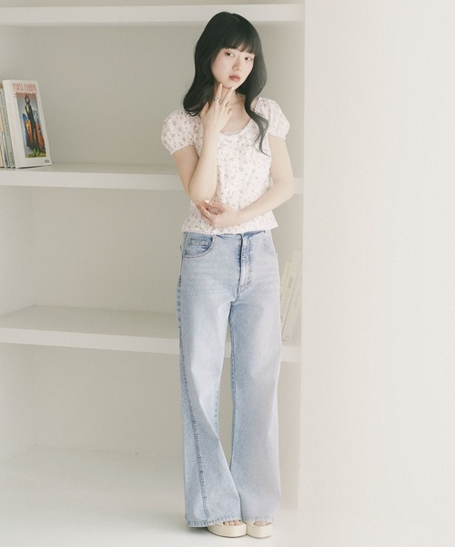 Heather（ヘザー）の「アソートハイウエストフレアデニムパンツ　773985（デニムパンツ・レディース・ワンウォッシュ/ブルー/ライトブルー・M/S）」の9枚目の写真