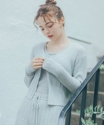 gelato pique】【LADIES】総柄ロングTシャツ（ルームウェア/パジャマ