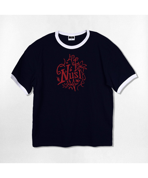 NOTUSUAL(ノットユージュアル)の「ドローイングラフリング半袖Tシャツ4色(Tシャツ/カットソー・レディース・クリーム/ホワイト×グリーン/ホワイト/ネイビー・SMALL/MEDIUM/LARGE/X-LARGE)」の4枚目の写真