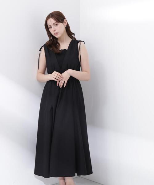 PROPORTION BODY DRESSING（プロポーションボディドレッシング）の「ショルダーリボンギャザーワンピース / 1216240601（ワンピース・レディース・レッド/ブラック系その他/ブラック・SMALL/P/S/MEDIUM）」の22枚目の写真