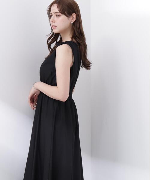 PROPORTION BODY DRESSING(プロポーションボディドレッシング)の「【中川紅葉さん着用】ショルダーリボンギャザーワンピース / 1216240601(ワンピース・レディース・レッド/ブラック系その他/ブラック・SMALL/P/S/MEDIUM)」の8枚目の写真