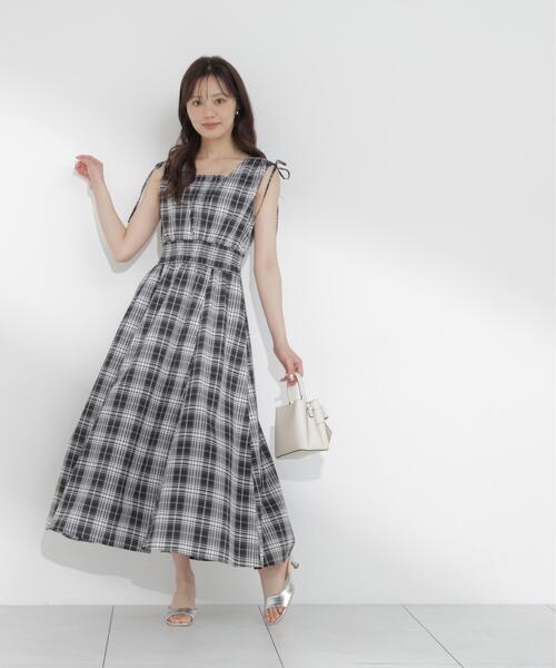 PROPORTION BODY DRESSING(プロポーションボディドレッシング)の「【中川紅葉さん着用】ショルダーリボンギャザーワンピース / 1216240601(ワンピース・レディース・レッド/ブラック系その他/ブラック・SMALL/P/S/MEDIUM)」の13枚目の写真
