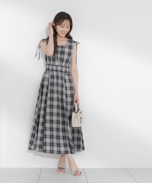 PROPORTION BODY DRESSING(プロポーションボディドレッシング)の「【中川紅葉さん着用】ショルダーリボンギャザーワンピース / 1216240601(ワンピース・レディース・レッド/ブラック系その他/ブラック・SMALL/P/S/MEDIUM)」の15枚目の写真