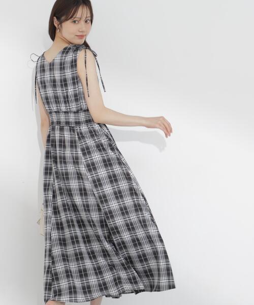 PROPORTION BODY DRESSING(プロポーションボディドレッシング)の「【中川紅葉さん着用】ショルダーリボンギャザーワンピース / 1216240601(ワンピース・レディース・レッド/ブラック系その他/ブラック・SMALL/P/S/MEDIUM)」の16枚目の写真