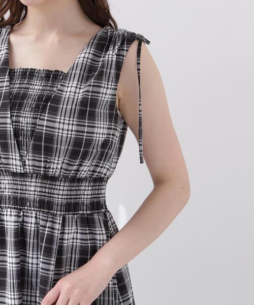 PROPORTION BODY DRESSING（プロポーションボディドレッシング）の「ショルダーリボンギャザーワンピース / 1216240601（ワンピース・レディース・レッド/ブラック系その他/ブラック・SMALL/P/S/MEDIUM）」の4枚目の写真
