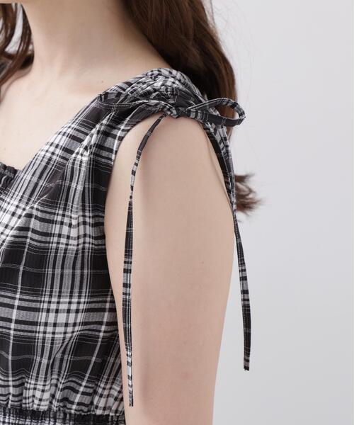 PROPORTION BODY DRESSING（プロポーションボディドレッシング）の「ショルダーリボンギャザーワンピース / 1216240601（ワンピース・レディース・レッド/ブラック系その他/ブラック・SMALL/P/S/MEDIUM）」の5枚目の写真