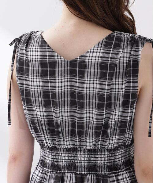 PROPORTION BODY DRESSING（プロポーションボディドレッシング）の「ショルダーリボンギャザーワンピース / 1216240601（ワンピース・レディース・レッド/ブラック系その他/ブラック・SMALL/P/S/MEDIUM）」の8枚目の写真