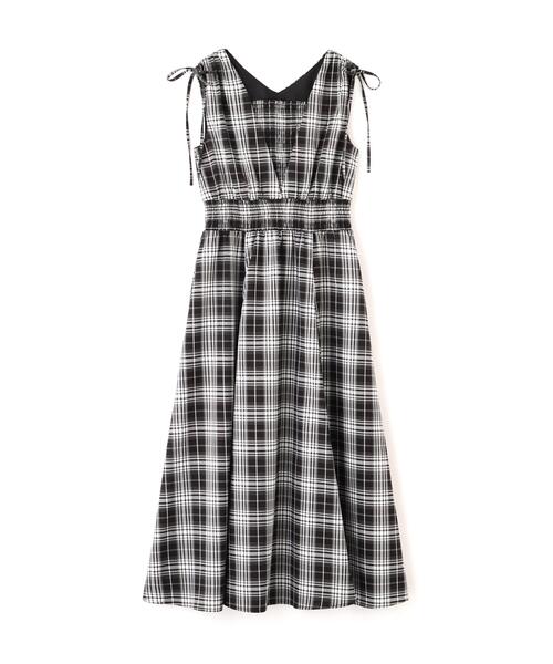PROPORTION BODY DRESSING（プロポーションボディドレッシング）の「ショルダーリボンギャザーワンピース / 1216240601（ワンピース・レディース・レッド/ブラック系その他/ブラック・SMALL/P/S/MEDIUM）」の10枚目の写真