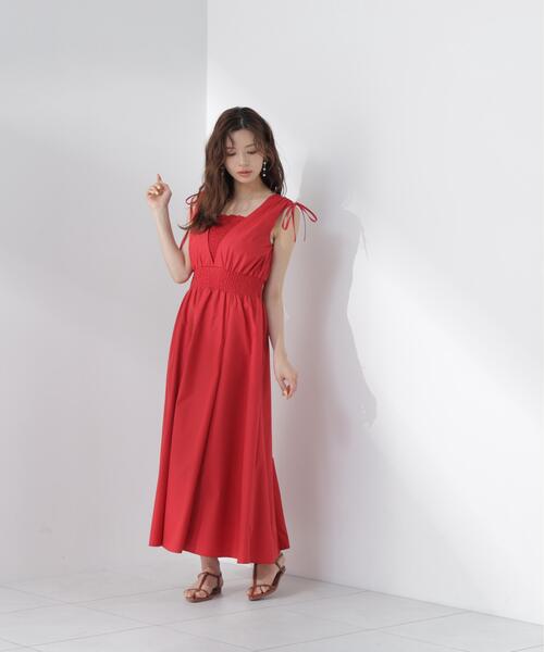 PROPORTION BODY DRESSING（プロポーションボディドレッシング）の「ショルダーリボンギャザーワンピース / 1216240601（ワンピース・レディース・レッド/ブラック系その他/ブラック・SMALL/P/S/MEDIUM）」の13枚目の写真