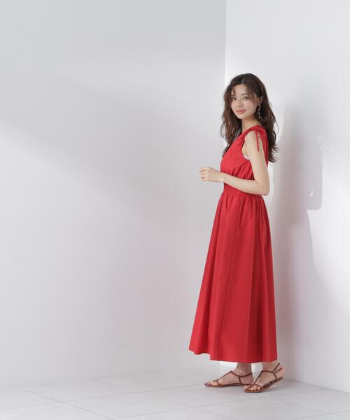 PROPORTION BODY DRESSING（プロポーションボディドレッシング）の「ショルダーリボンギャザーワンピース / 1216240601（ワンピース・レディース・レッド/ブラック系その他/ブラック・SMALL/P/S/MEDIUM）」の15枚目の写真