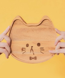 ScoLar（スカラー）の「662732：木製ネコ型プレート（食器）」