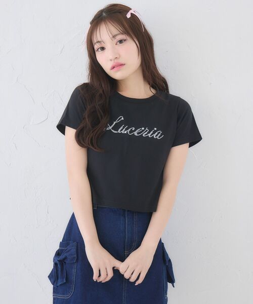 ems excite(エムズエキサイト)の「キラキラスターロゴTシャツ(Tシャツ/カットソー・レディース・ブルー/ブラック/ホワイト・FREE)」の22枚目の写真