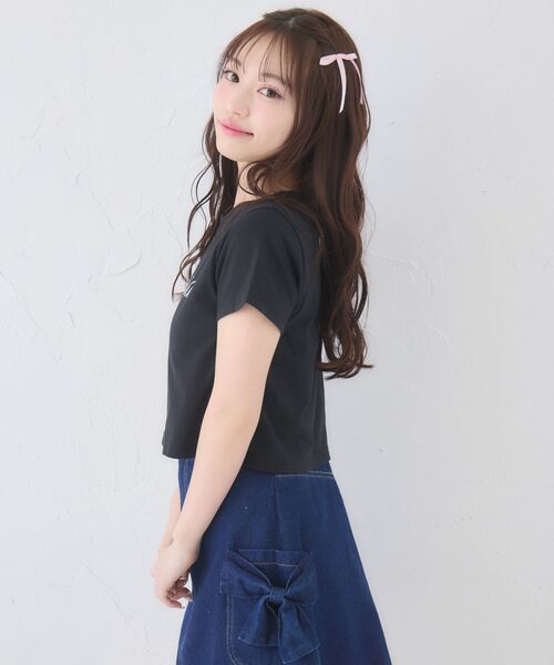 ems excite(エムズエキサイト)の「キラキラスターロゴTシャツ(Tシャツ/カットソー・レディース・ブルー/ブラック/ホワイト・FREE)」の21枚目の写真