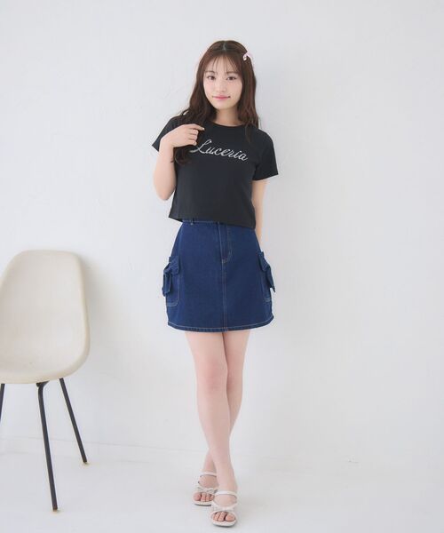 ems excite(エムズエキサイト)の「キラキラスターロゴTシャツ(Tシャツ/カットソー・レディース・ブルー/ブラック/ホワイト・FREE)」の20枚目の写真