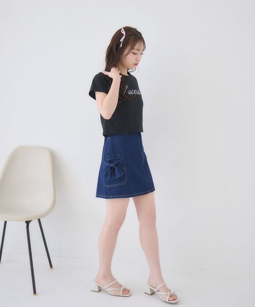 ems excite(エムズエキサイト)の「キラキラスターロゴTシャツ(Tシャツ/カットソー・レディース・ブルー/ブラック/ホワイト・FREE)」の19枚目の写真