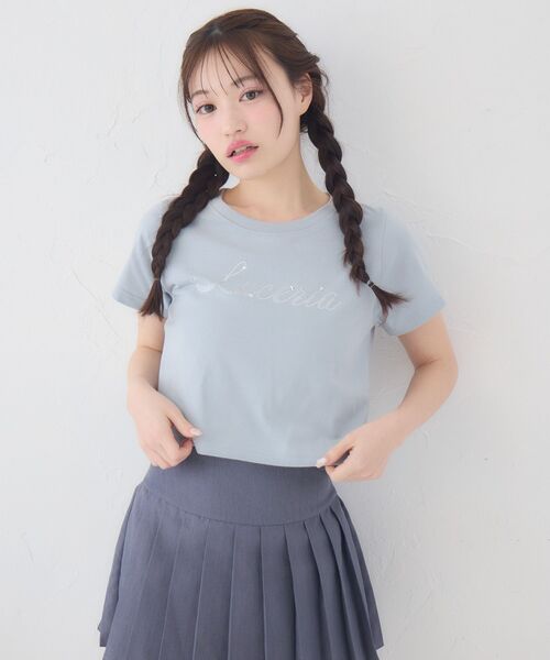 ems excite(エムズエキサイト)の「キラキラスターロゴTシャツ(Tシャツ/カットソー・レディース・ブルー/ブラック/ホワイト・FREE)」の18枚目の写真