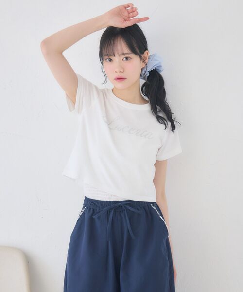 ems excite(エムズエキサイト)の「キラキラスターロゴTシャツ(Tシャツ/カットソー・レディース・ブルー/ブラック/ホワイト・FREE)」の12枚目の写真
