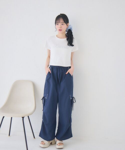 ems excite(エムズエキサイト)の「キラキラスターロゴTシャツ(Tシャツ/カットソー・レディース・ブルー/ブラック/ホワイト・FREE)」の11枚目の写真