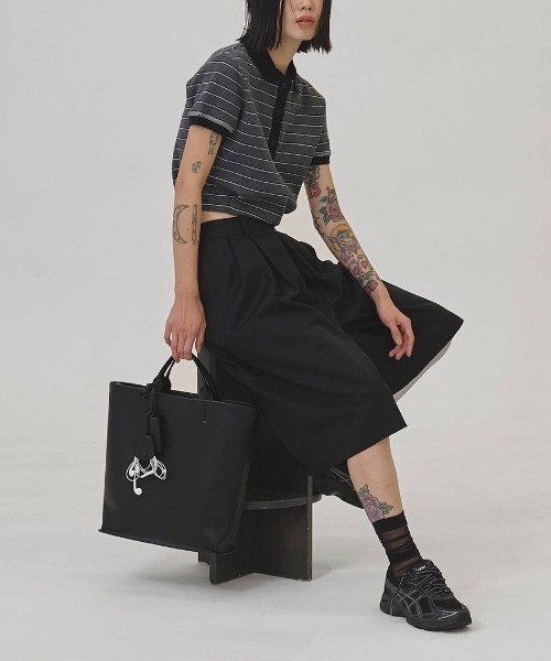 TODAYFUL（トゥデイフル）の「Border Polo Tops 12610606（Tシャツ/カットソー・レディース・チャコールグレー/ブラウン・FREE）」の6枚目の写真