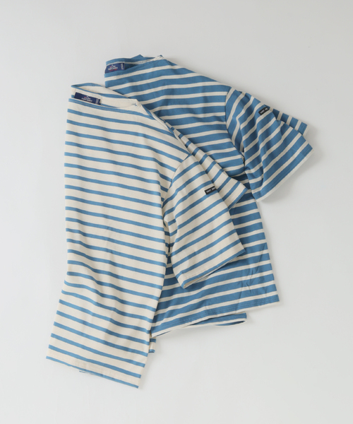 SAINT JAMES(セントジェームス)の「SAINT JAMES (セントジェームス) 別注 PIRIAC LOOSE / ピリアック ルーズ(Tシャツ/カットソー・メンズ・ホワイト/ブルー・4/6/5)」の18枚目の写真
