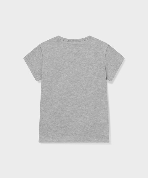 GRUNDEN(グルンデン)の「BEADED LOGO T-SHIRT (MELANGE GREY)_G26BWJTS01(Tシャツ/カットソー・レディース・その他・OS)」の2枚目の写真