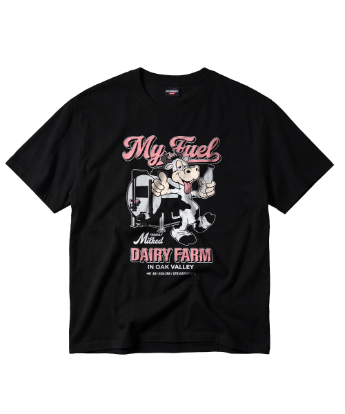 QT8 GARMENTS（キューティーエイトガーメント）の「LB Dairy Farm Washed Tee (Black)（Tシャツ/カットソー・メンズ・その他・SMALL/MEDIUM/LARGE/X-LARGE）」の2枚目の写真