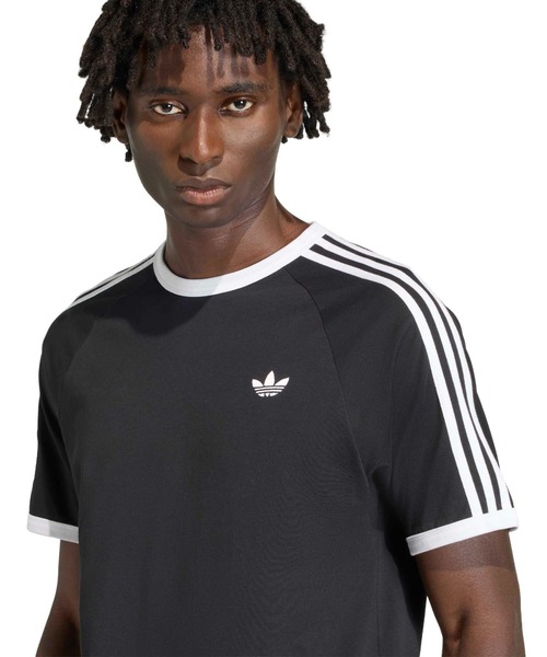 adidas（アディダス）の「adidas 3-STRIPES TEE / アディダス 3ストライプス Tシャツ（Tシャツ/カットソー・メンズ・ブラック・XL/M/L/S/XXL）」の2枚目の写真