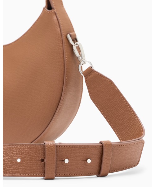 EMPORIO ARMANI(エンポリオアルマーニ)の「【エンポリオ アルマーニ】Emporio Armani 1981 ミニレザーホーボーバッグ(ショルダーバッグ・レディース・ダークウッド/ブラウン/ブラック・FREE)」の8枚目の写真