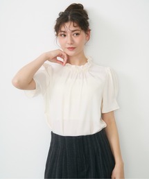 フラワーパールブラウス / flower pearl frill blouse