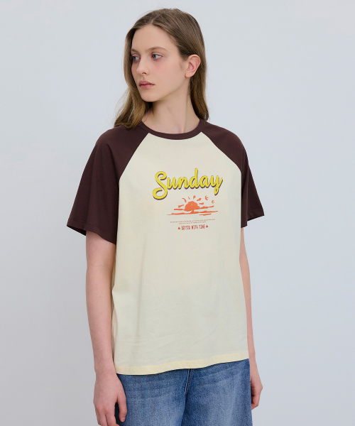 MIND BRIDGE WOMEN（マインドブリッジウーマン）の「[W][UNS]ラグランオーバーサイズ半袖Tシャツ - 2カラー（Tシャツ/カットソー・レディース・クリーム/ホワイト・55/66）」の4枚目の写真