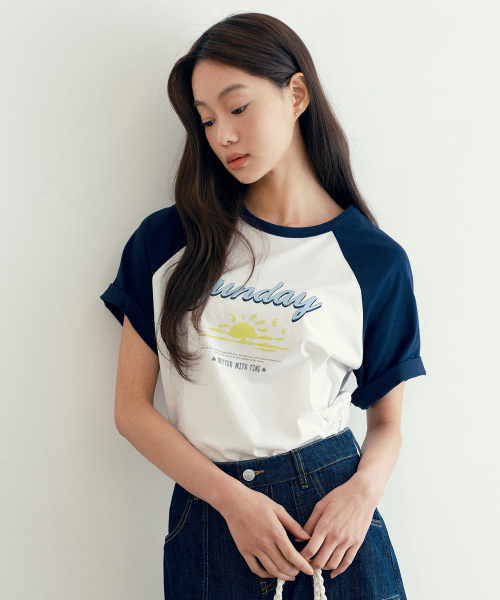 MIND BRIDGE WOMEN（マインドブリッジウーマン）の「[W][UNS]ラグランオーバーサイズ半袖Tシャツ - 2カラー（Tシャツ/カットソー・レディース・クリーム/ホワイト・55/66）」の5枚目の写真