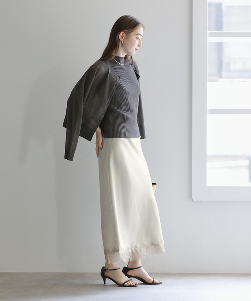 La TOTALITE(ラトータリテ)の「【洗える】ヘムレースマーメイドスカート(スカート・レディース・ブラック/ベージュ・36/38)」の3枚目の写真