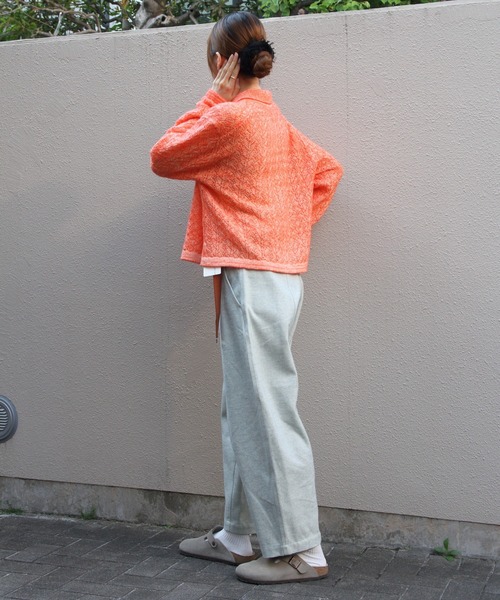 MEYAME(メヤメ)の「MEYAME/メヤメ ウールレースニットカーディガン WOOL LACE KNIT CARDIGAN MEY-2527(カーディガン/ボレロ・レディース・オレンジ/ブルー・FREE)」の20枚目の写真