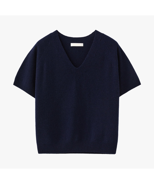 SUARE WOMEN(スアレウーマン)の「(ウィメンズ)カシミヤ10 ウール90 ホルガ Vネック ハーフニット - 6カラー(ニット/セーター・レディース・ネイビー/ライトグレー/ベージュ/ブラック/ミント/アイボリー・SMALL/MEDIUM)」の6枚目の写真