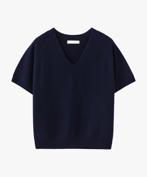 SUARE WOMEN(スアレウーマン)の「(ウィメンズ)カシミヤ10 ウール90 ホルガ Vネック ハーフニット - 6カラー(ニット/セーター・レディース・ネイビー/ライトグレー/ベージュ/ブラック/ミント/アイボリー・SMALL/MEDIUM)」の11枚目の写真