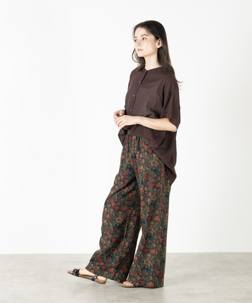 MELROSE claire(メルローズ クレール)の「【コットンバティックイージーパンツ】(その他パンツ・レディース・グリーン/ネイビー/ブラウン・3/2)」の7枚目の写真