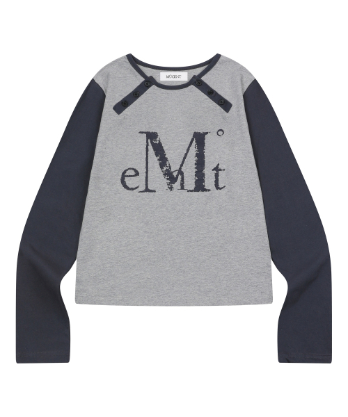 MUCENT(ムセント)の「エクシウム サセン ヘンリーネック 配色 長袖Tシャツ(Tシャツ/カットソー・レディース・ネイビー・FREE)」の3枚目の写真