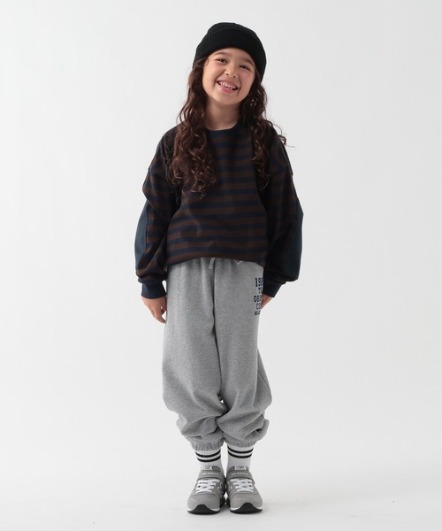 GEORGE'S（ジョージズ）の「【KIDS】パッチボーダーロンT（Tシャツ/カットソー・キッズ・レッド/ブラウン・110/130/150）」の3枚目の写真