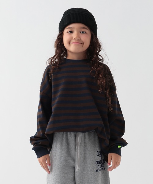 GEORGE'S（ジョージズ）の「【KIDS】パッチボーダーロンT（Tシャツ/カットソー・キッズ・レッド/ブラウン・110/130/150）」の7枚目の写真