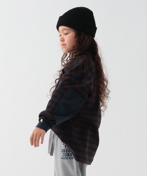 GEORGE'S（ジョージズ）の「【KIDS】パッチボーダーロンT（Tシャツ/カットソー・キッズ・レッド/ブラウン・110/130/150）」の8枚目の写真