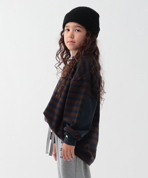 GEORGE'S（ジョージズ）の「【KIDS】パッチボーダーロンT（Tシャツ/カットソー・キッズ・レッド/ブラウン・110/130/150）」の9枚目の写真