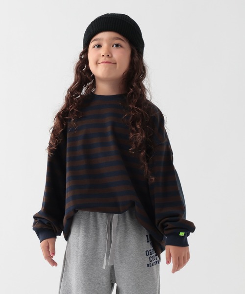 GEORGE'S（ジョージズ）の「【KIDS】パッチボーダーロンT（Tシャツ/カットソー・キッズ・レッド/ブラウン・110/130/150）」の11枚目の写真