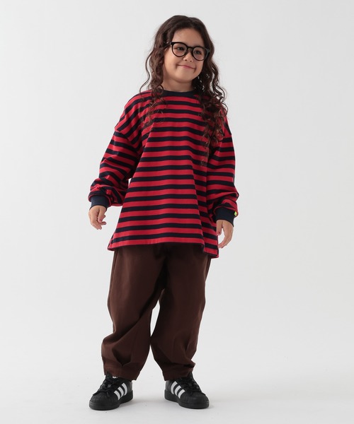 GEORGE'S（ジョージズ）の「【KIDS】パッチボーダーロンT（Tシャツ/カットソー・キッズ・レッド/ブラウン・110/130/150）」の13枚目の写真