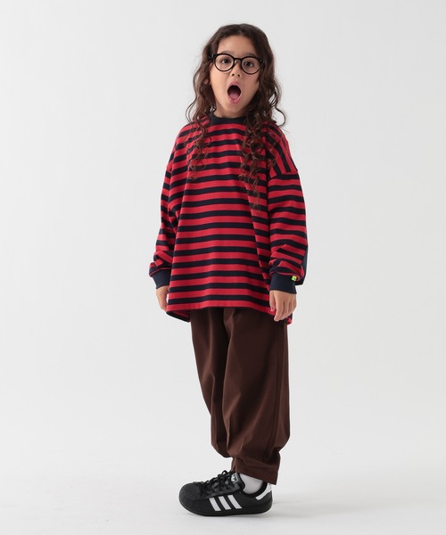 GEORGE'S（ジョージズ）の「【KIDS】パッチボーダーロンT（Tシャツ/カットソー・キッズ・レッド/ブラウン・110/130/150）」の15枚目の写真