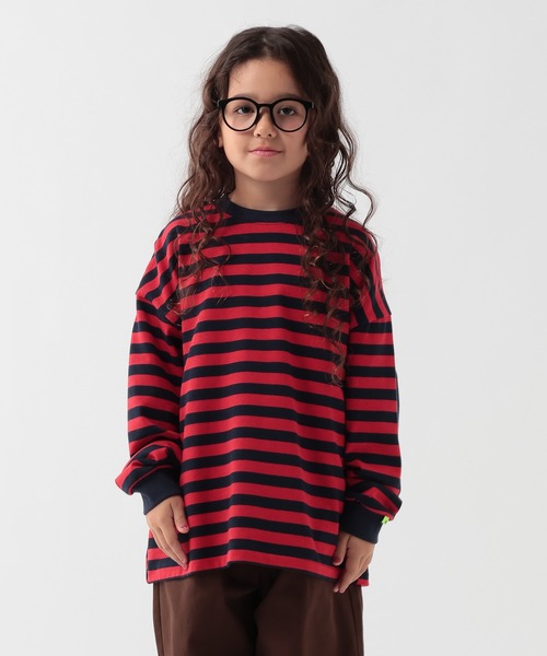 GEORGE'S（ジョージズ）の「【KIDS】パッチボーダーロンT（Tシャツ/カットソー・キッズ・レッド/ブラウン・110/130/150）」の16枚目の写真