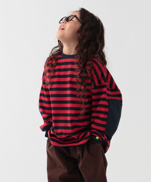 GEORGE'S（ジョージズ）の「【KIDS】パッチボーダーロンT（Tシャツ/カットソー・キッズ・レッド/ブラウン・110/130/150）」の18枚目の写真
