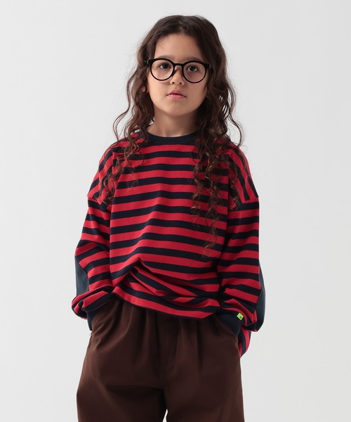 GEORGE'S（ジョージズ）の「【KIDS】パッチボーダーロンT（Tシャツ/カットソー・キッズ・レッド/ブラウン・110/130/150）」の19枚目の写真