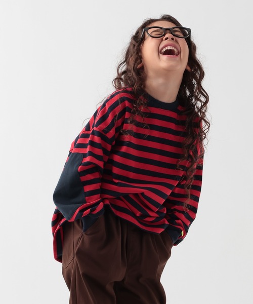 GEORGE'S（ジョージズ）の「【KIDS】パッチボーダーロンT（Tシャツ/カットソー・キッズ・レッド/ブラウン・110/130/150）」の20枚目の写真