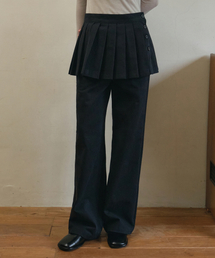 Twill layered skirt_Black(O25-SK11)