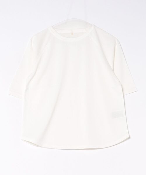 and it_(アンドイット)の「汗じみ防止加工クルーネック五分袖Tシャツ(Tシャツ/カットソー・レディース・アイボリー/ブラック/スモークピンク/杢グレー・M-L)」の22枚目の写真